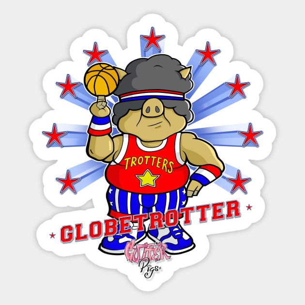 Gutter Pigs Globetrotter Sticker by GutterPigs